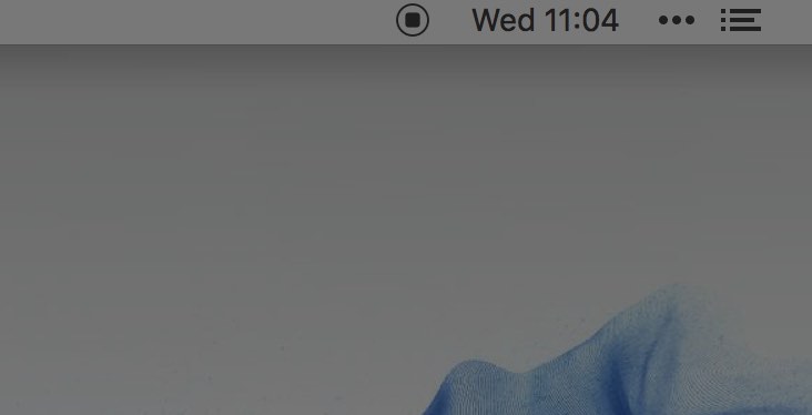 Quicktime square stop icon in menu bar