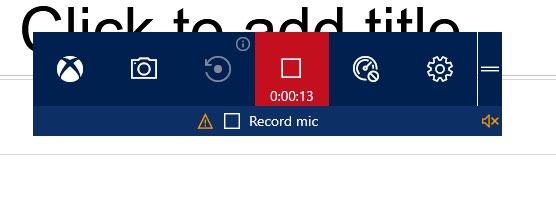Closeup of record button on game bar