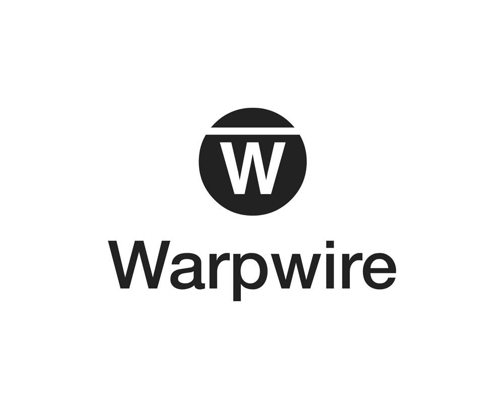 Warpwire video platform vertical logo dark on light