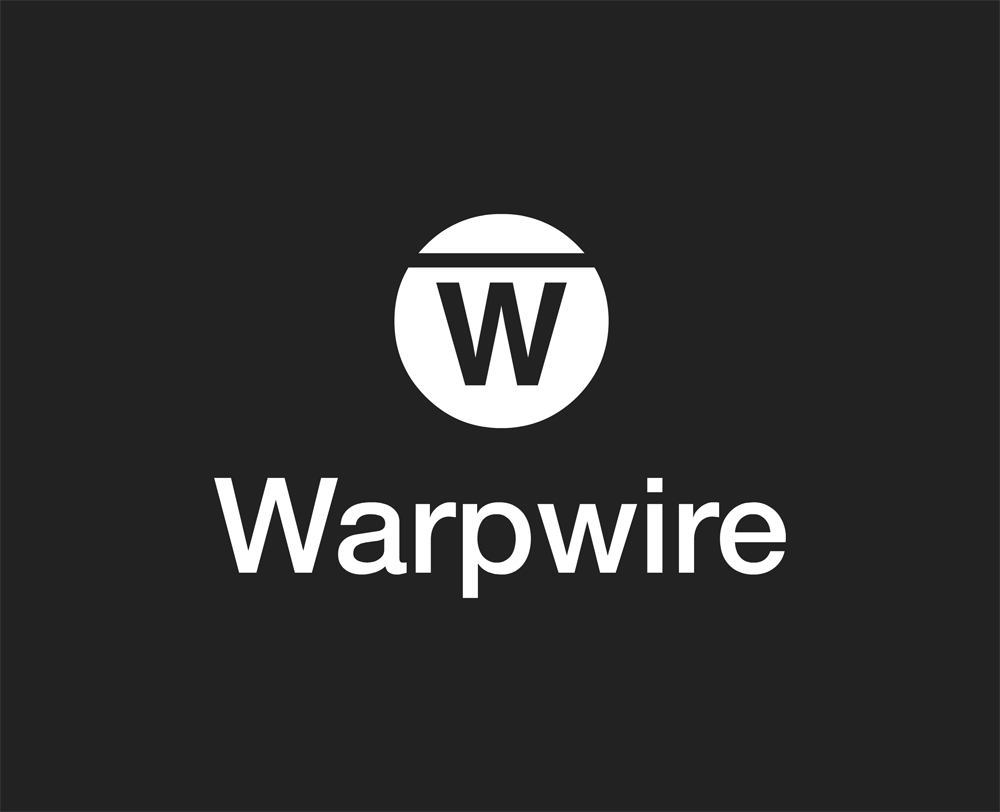 Warpwire video platform horizontal logo dark on light