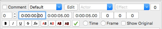 Timecode user input boxes for selecting particular segment