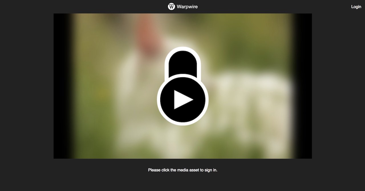 Locked Warpwire video standalone page