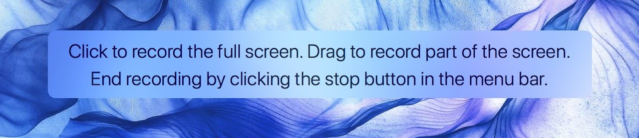 Quicktime screen recording alert